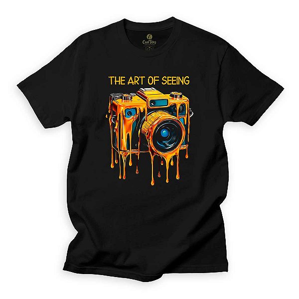 Camiseta Arte Fotografia Cool Tees Camera Derretendo