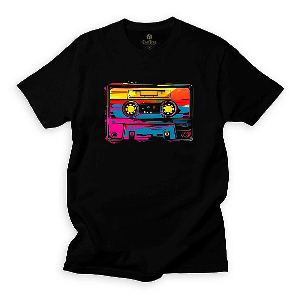 Camiseta Rock Cool Tees Musica Fita K7 Anos 80