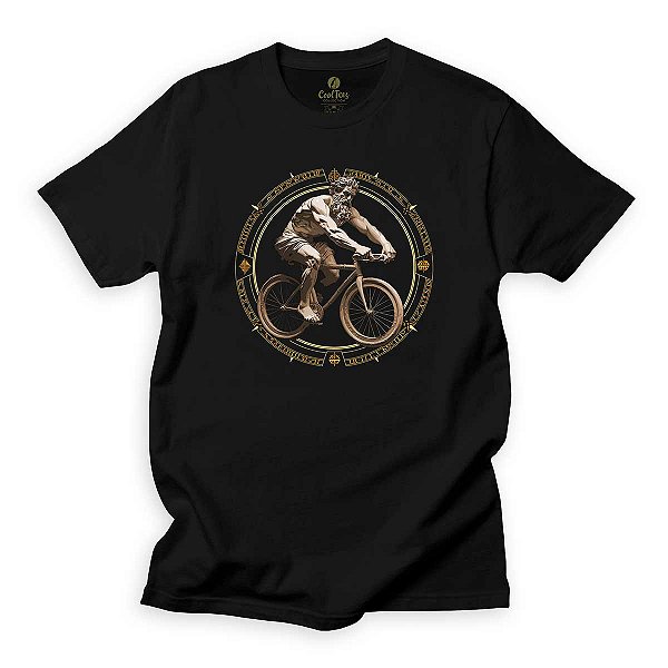 Camiseta Ciclistas Cool Tees Arte Mountan Bike Escultura Grega