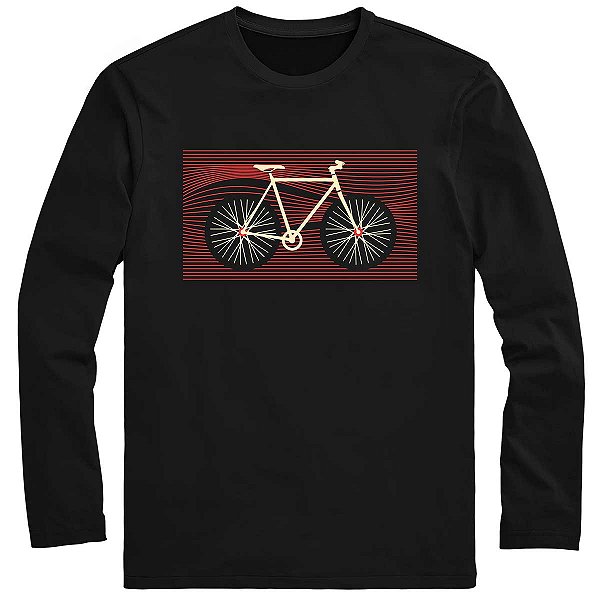 Camiseta Manga Longa Ciclistas Cool Tees Bike Lines
