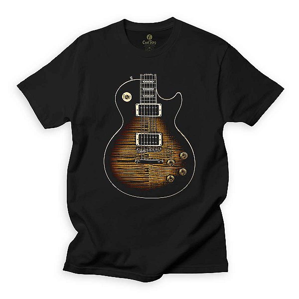Camiseta Guitarra Cool Tees Guitarrista Classico Diferente GLP