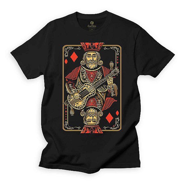 Camiseta Musica Cool Tees Violao King of Guitars Guitarristas