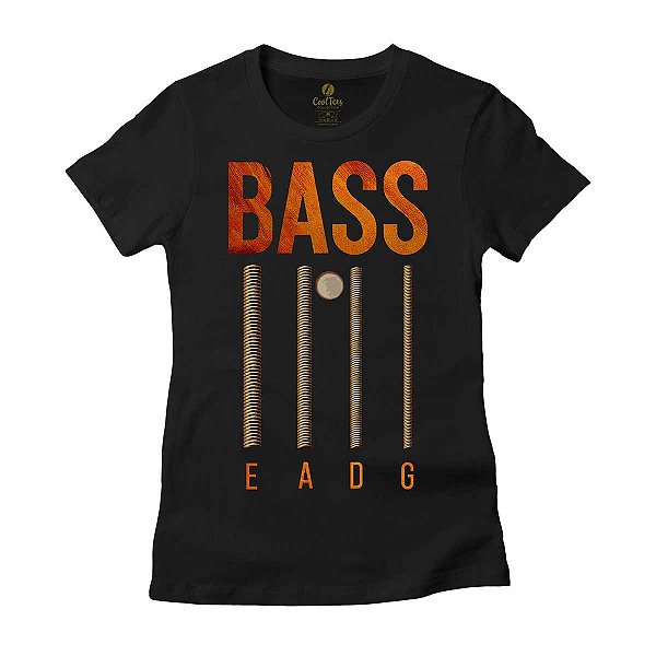 Camiseta Feminina Musica Cool Tees Baixo e Baixista Eadg Diferente