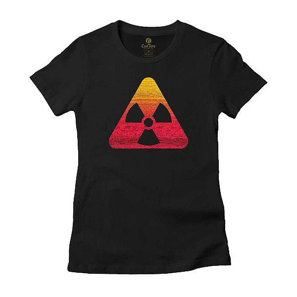 Camiseta Feminina Cool Tees Geek Simbolo Radioativo