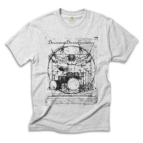 Camiseta Rock Cool Tees Baterista Da Vinci