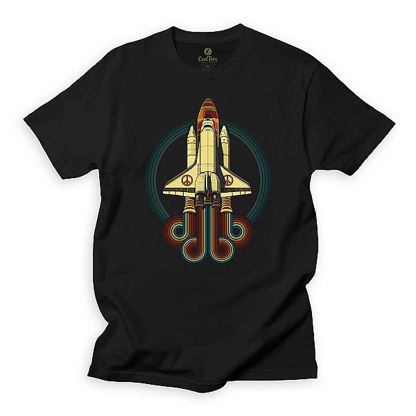 Camiseta Ciencia Geek Cool Tees Paz Espacial Hippie Criativa