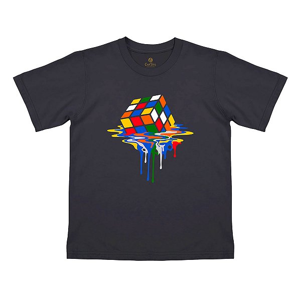 Camiseta Infantil Geek Cool Tees Series Cubo Derretendo
