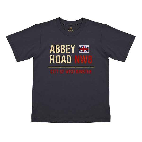 Camiseta Infantil Rock Cool Tees Musica Abbey Road