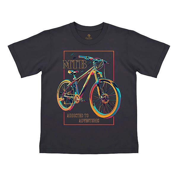 Camiseta Infantil Ciclistas Cool Tees Mountain Bike Mtb Addicted Diferente