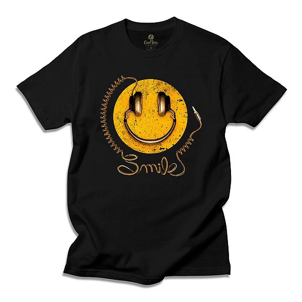 Camiseta Musica Cool Tees DJ Smiley Face