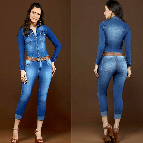 Macacão Longo Oppnus Jeans