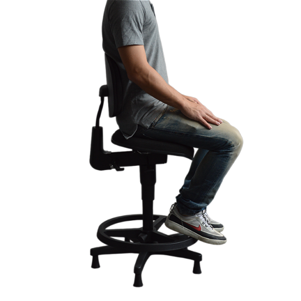 Banco Semi-Sentado com Encosto Ergonômico e Aro PRO