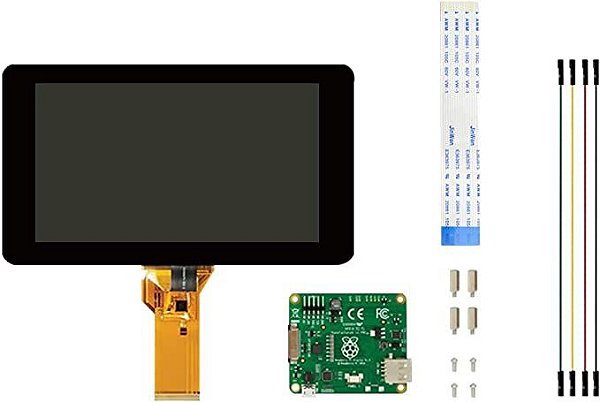Tela Monitor Display 7 Pol Touch Screen Raspberry Pi Oficial