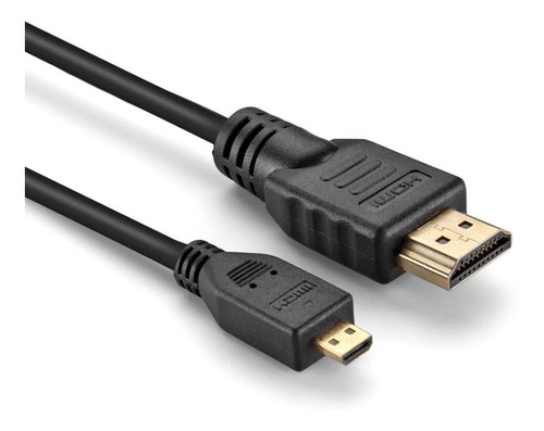 Cabo Hdmi Para Micro Hdmi 1.2m Em Nylon - Preto