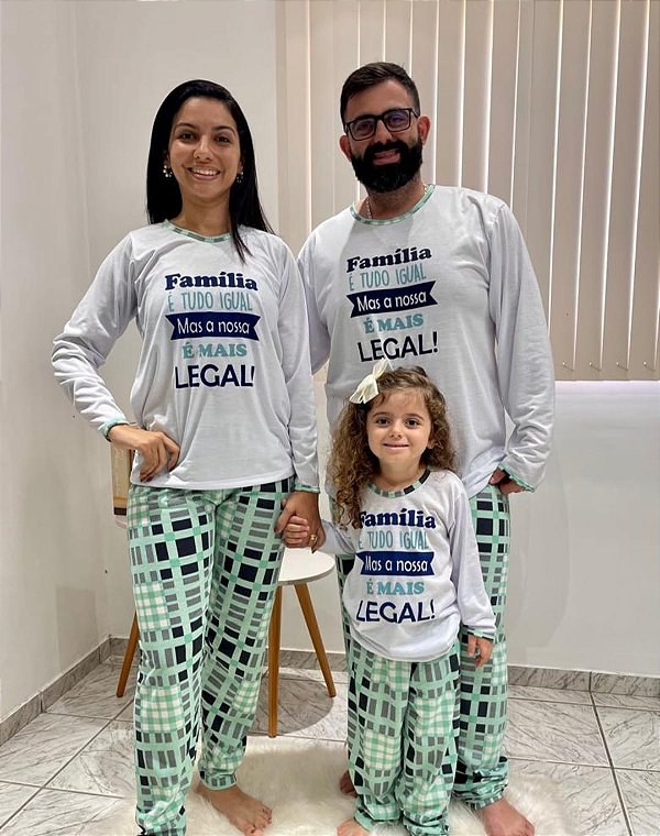 Kit família Pijama Minha família é mais legal 4 Peças