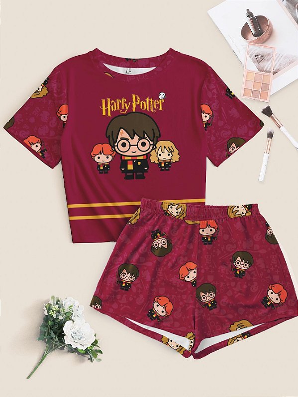 Pijama Verão personagem Harry Potter