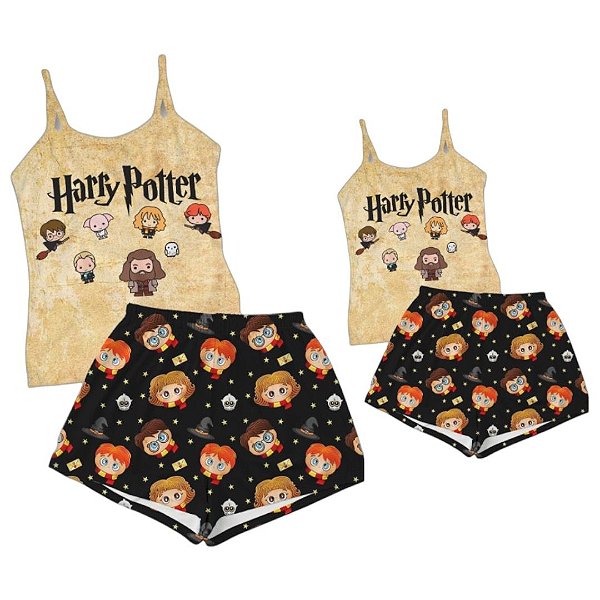 Kit Pijama Mãe e filha Harry Potter 2 peças