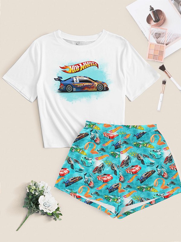 Pijama Infantil Hot Wheels