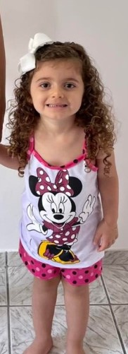 Pijama Infantil de Alça Minnie Rosa