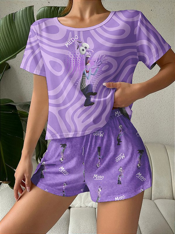 Pijama Adulto Feminino Divertidamente Tédio