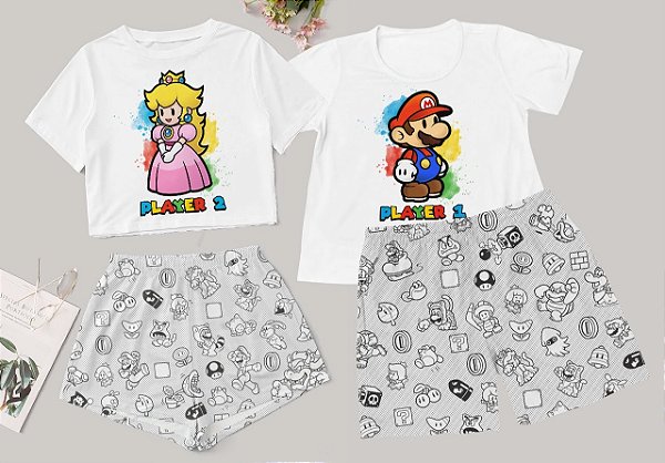 Kit Pijama Casal Play1 e Play2