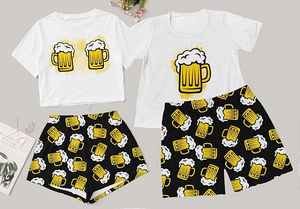 Kit Pijama Casal Cerveja Verão