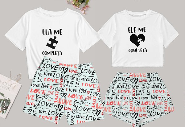 Kit Pijama Casal Peça Verão