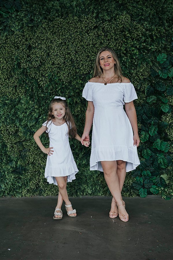 Kit Vestido Mãe e Filha Isadora Branco