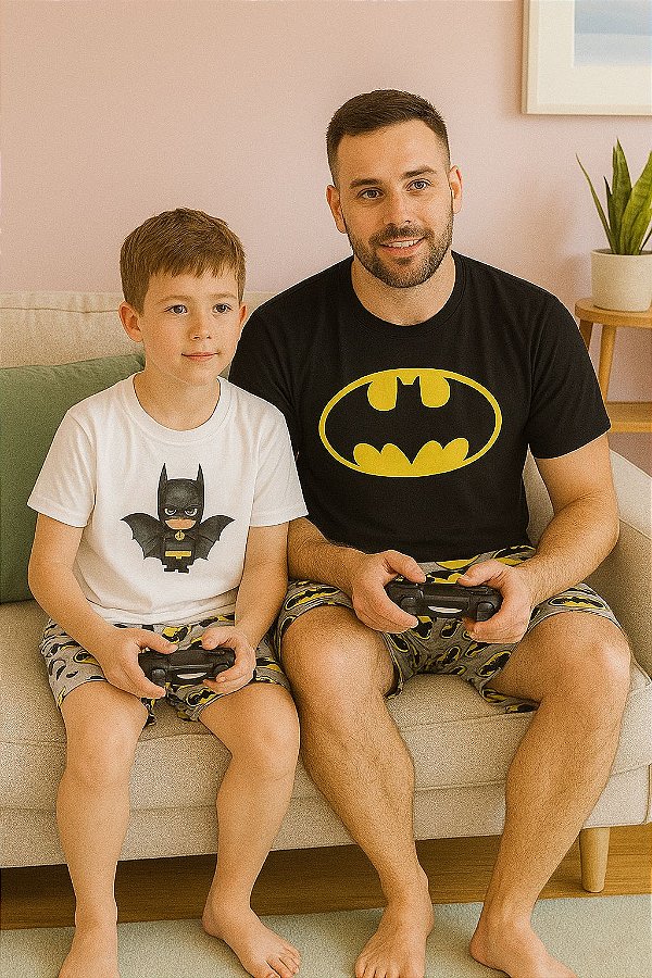Kit Pijama Pai e filho Batman 1
