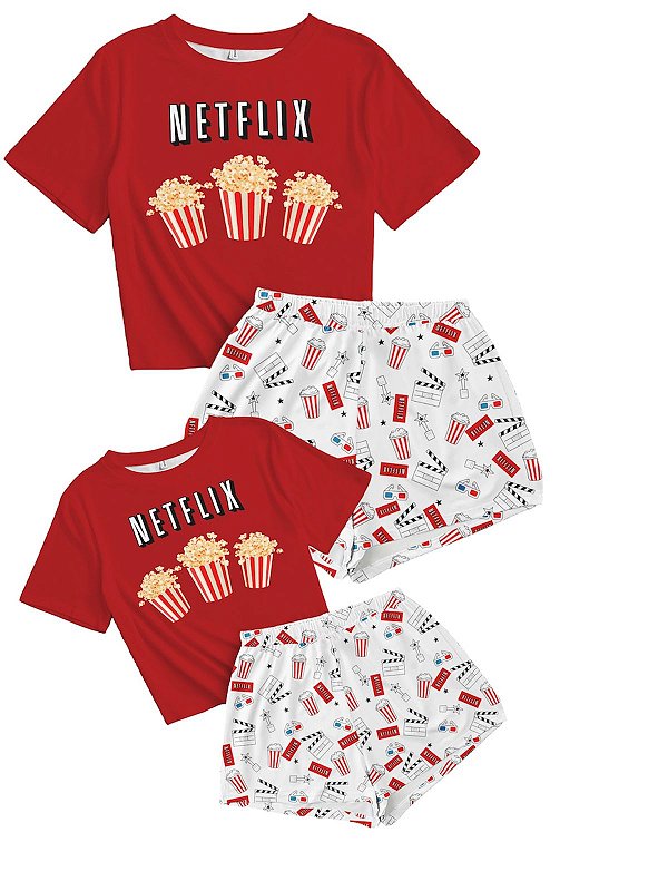 Kit Pijama Pai e filho Netflix