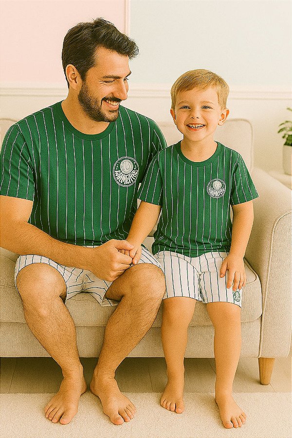 Kit Pijama Pai e Filho (a) Palmeiras