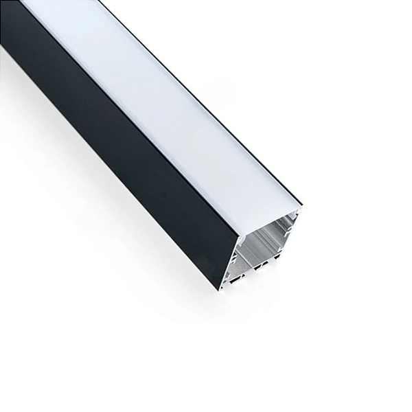 Perfil de LED Preto Sobrepor 30x30mm Barra 3m