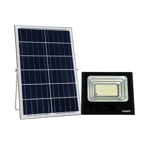 Refletor Solar 100W com Controle - Branco Frio