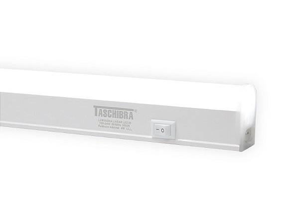 Luminária Linear LED 30cm Branco Frio 4w com Interruptor