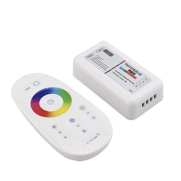 Central De Comando Led Piscina Fonte 12v Touch Para Luminária RGB + Controle