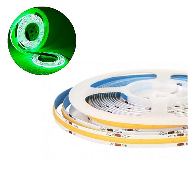 Fita de LED COB 5 metros Verde