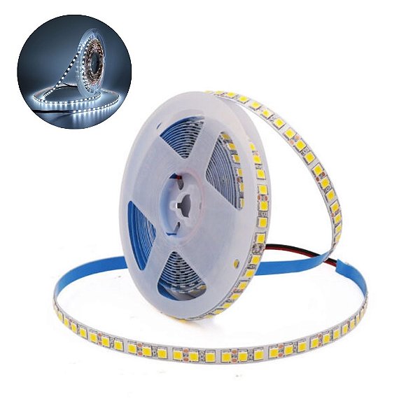 Fita de LED 120 leds 5 metros Branco Frio 12v