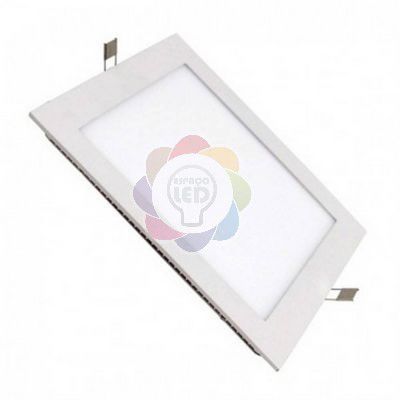 Plafon Led 18w Embutir Quadrado Branco Quente