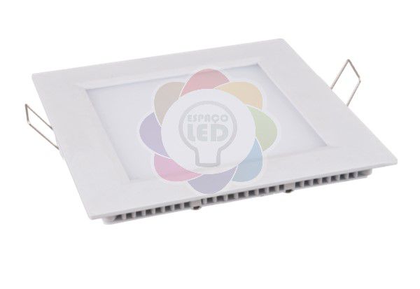 Plafon Led 12w Embutir Quadrado Branco Frio