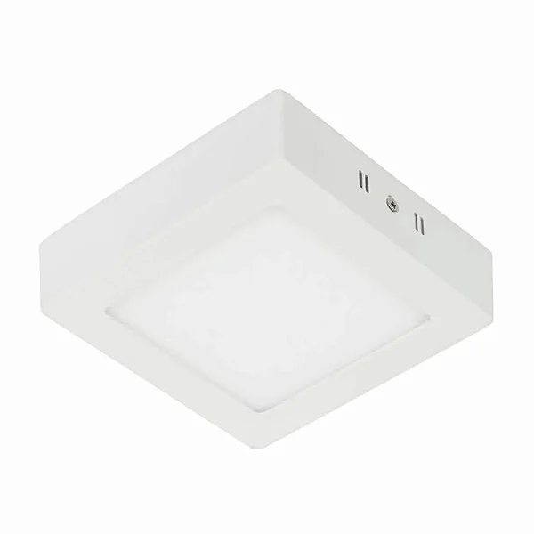 Plafon LED 6w Sobrepor Quadrado Branco Quente