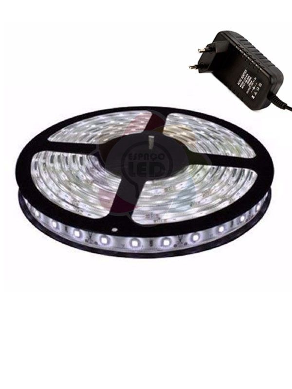 Fita de LED 3528 com 5 Metros Branco Frio