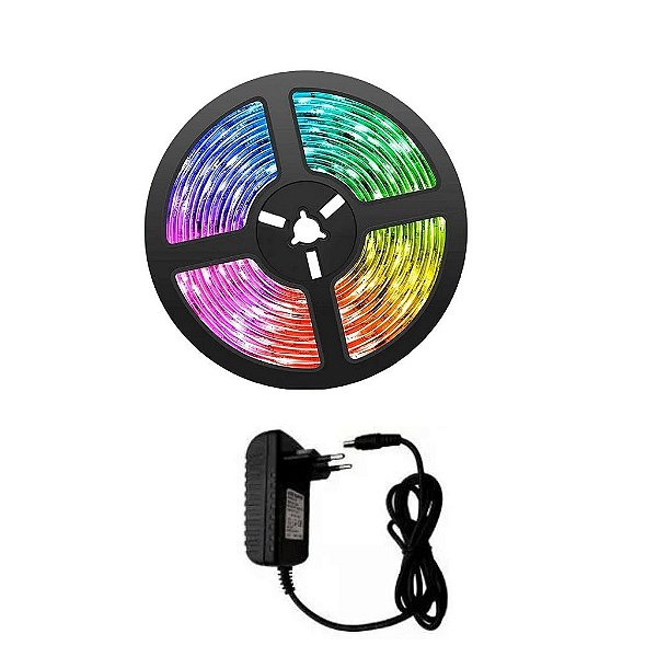 Fita de LED 5050 com 5 Metros RGB Colorida