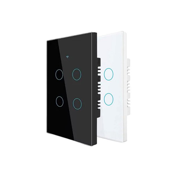 Interruptor Smart Touch Wifi Inteligente 4 Botão