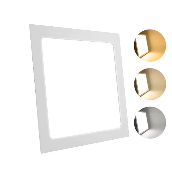 Plafon Led Embutir 40x40 36w Quadrado | Branco Neutro