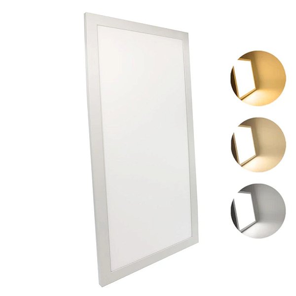 Plafon Led Embutir 30x60 30w Retangular | Branco Quente