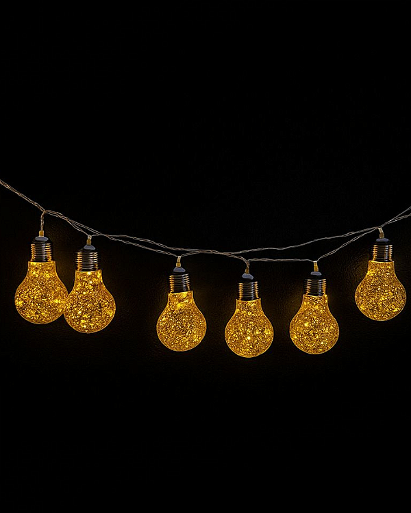 Varal Led de Natal Dourado