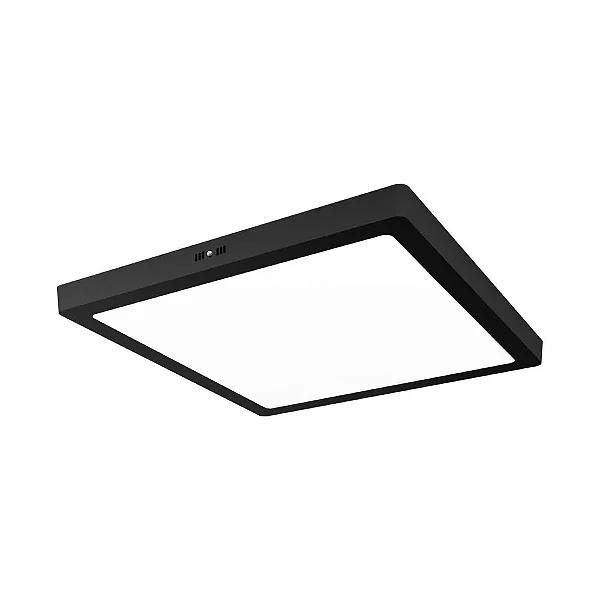 Plafon LED 24w Sobrepor Quadrado Branco Frio- PRETO