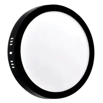 Plafon Led 24w Sobrepor Redondo Branco Frio - PRETO
