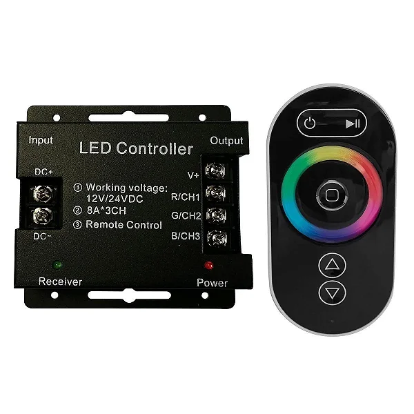 Dimmer C/ Controle Touch Para Fita LED RGB 12v - 24v