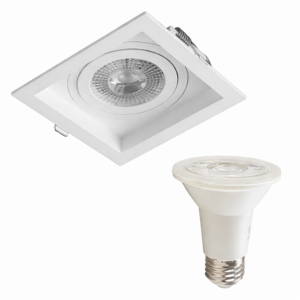 Embutido de Teto Face Recuado Quadradro - Par 20